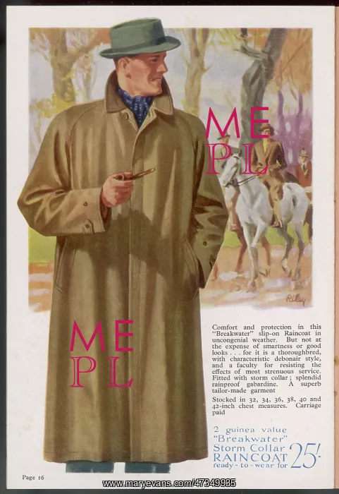 : RAINCOAT / BURTON 1938 : RAINCOAT / BURTON 1938