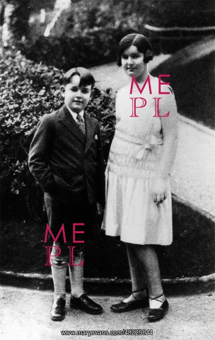 : Rainier III of Monaco with his sister, 1932 : Rainier III of Monaco with his sister, 1932