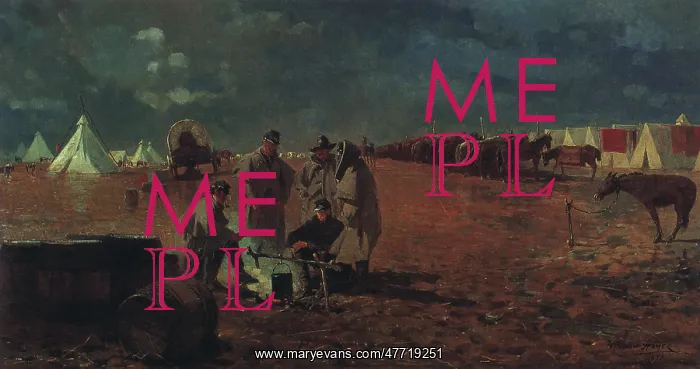  : A Rainy Day in Camp, by Winslow Homer