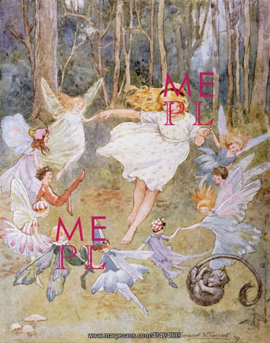 : Rajbooli - girl with fairies in ring : Rajbooli - girl with fairies in ring