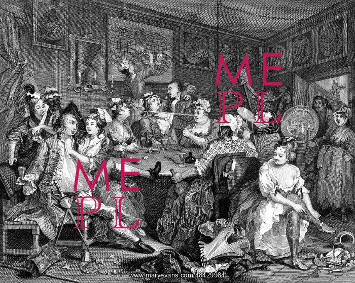 : The Rake's Progress: Tavern Scene - Plate II in : The Rake's Progress: Tavern Scene - Plate II in