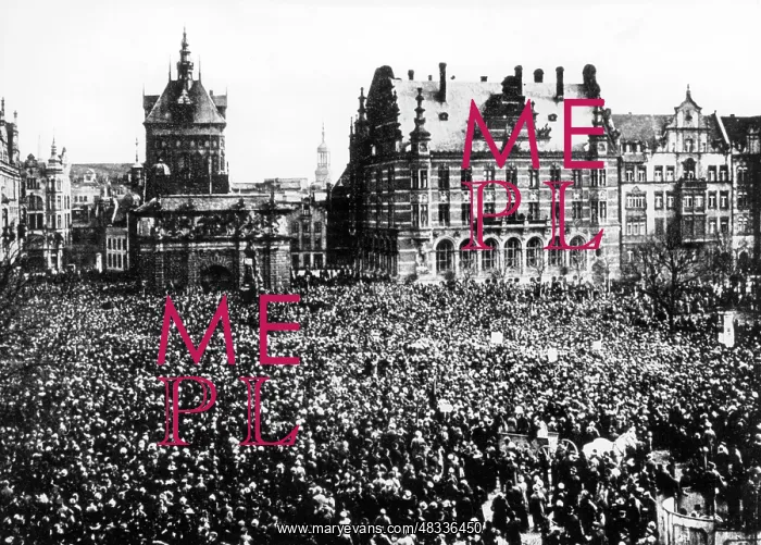 : Rally in Danzig against the separation of Deuschland, 1919 : Rally in Danzig against the separation of Deuschland, 1919
