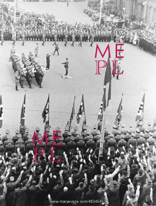: Rally at the Old Town Square in Prague, 1941 : Rally at the Old Town Square in Prague, 1941