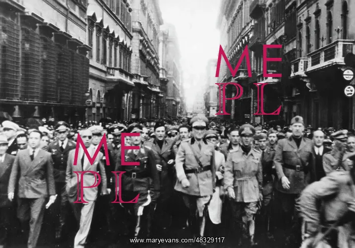 : Rally in Rome after a speech by Rodolfo Graziani, 1943 : Rally in Rome after a speech by Rodolfo Graziani, 1943