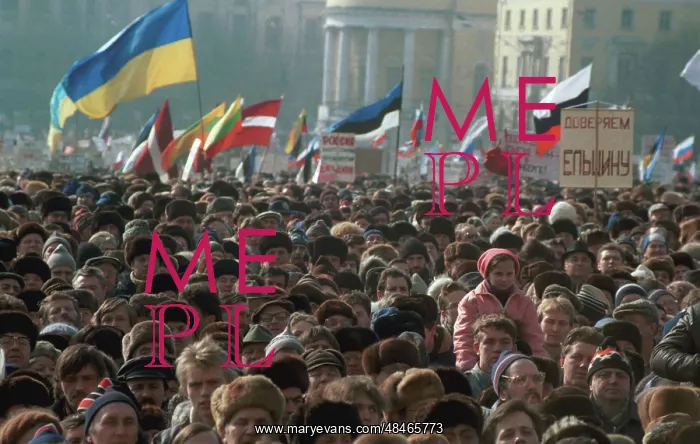: Rally in support of opposition in Moscow, 1991 : Rally in support of opposition in Moscow, 1991