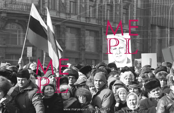: Rally supporting Boris Yeltsin, 1991 : Rally supporting Boris Yeltsin, 1991