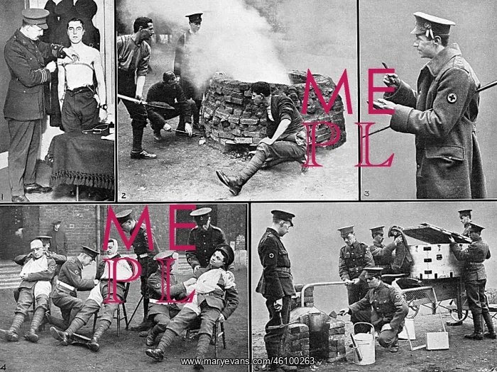 : The R.A.M.C. in training at Chelsea, WW1 : The R.A.M.C. in training at Chelsea, WW1