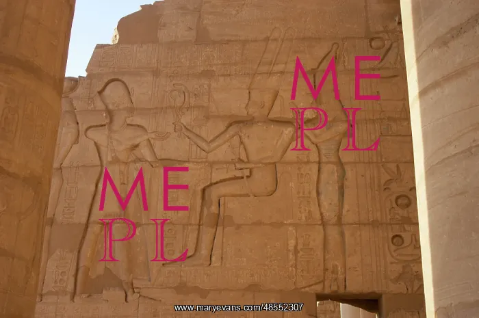 : Ramesseum. Relief depicting the pharaoh making an offering t : Ramesseum. Relief depicting the pharaoh making an offering t