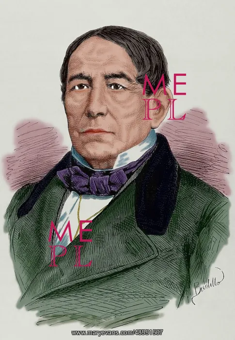 : Ramon Maria Calatrava (1786-1876). Colored engraving : Ramon Maria Calatrava (1786-1876). Colored engraving