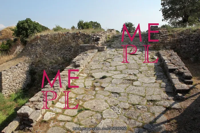 : Ramp and wall at Troy, Turkey : Ramp and wall at Troy, Turkey
