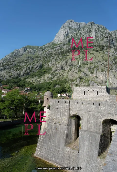 : Ramparts and moat, Kotor, Montenegro : Ramparts and moat, Kotor, Montenegro