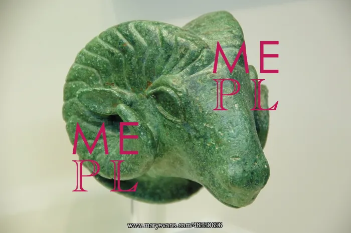 : Ram's head from the early 6th century B.C.Olympia Archaeolo : Ram's head from the early 6th century B.C.Olympia Archaeolo