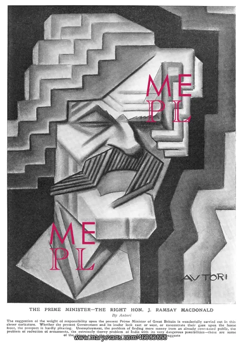 : Ramsay Macdonald caricatured by Autori : Ramsay Macdonald caricatured by Autori