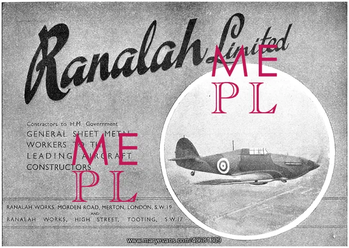 : Ranalah Sheet Metal Workers 1941 : Ranalah Sheet Metal Workers 1941