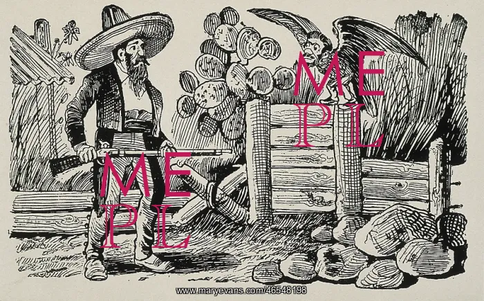  : The rancher and the sparrowhawk. Engraving