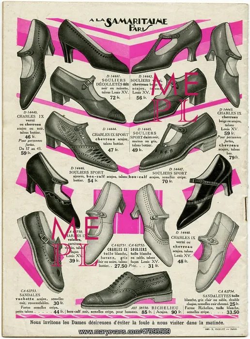 : Range of buckled womens shoes 1928 : Range of buckled womens shoes 1928