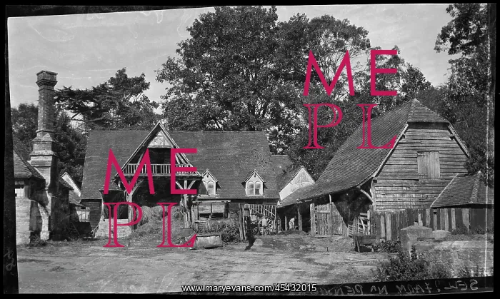 : A range of farm buildings seen from the east : A range of farm buildings seen from the east