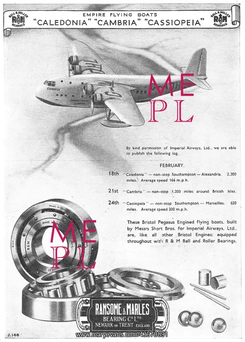 : Ransome & Marles Aero Engine Crankshaft Bearings : Ransome & Marles Aero Engine Crankshaft Bearings