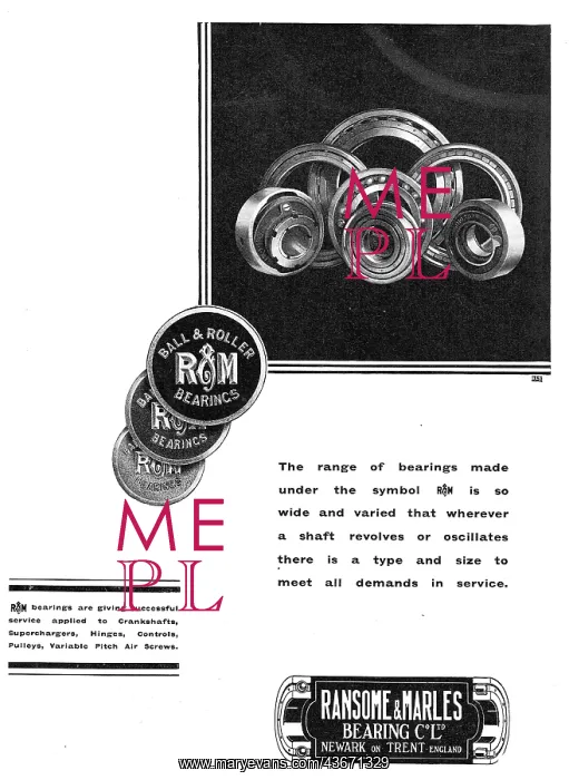 : Ransome & Marles Aero Engine Crankshaft Bearings : Ransome & Marles Aero Engine Crankshaft Bearings