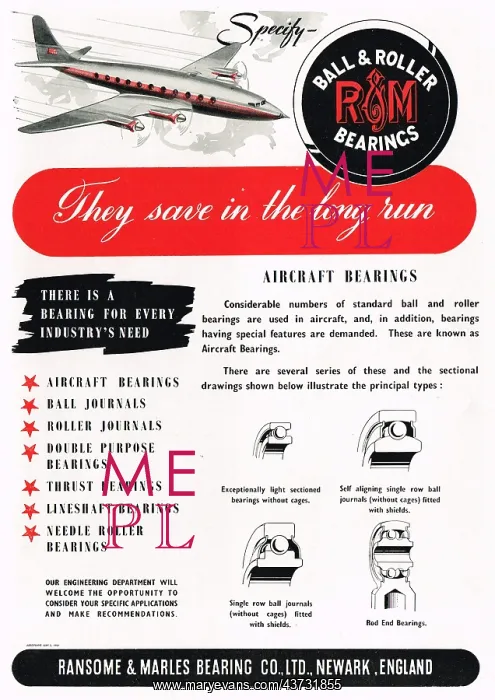: Ransome & Marles Aircraft Bearings : Ransome & Marles Aircraft Bearings