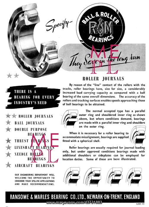 : Ransome & Marles Bearings : Ransome & Marles Bearings