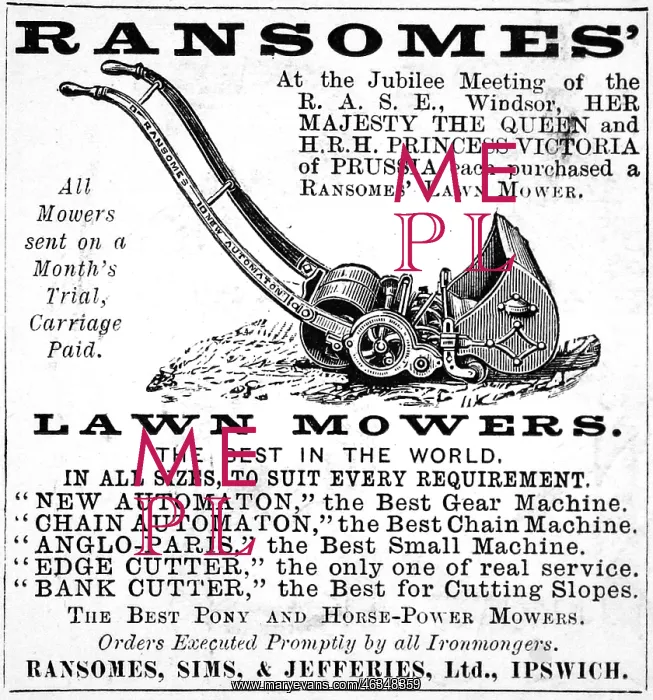 : Ransome's Lawn Mowers : Ransome's Lawn Mowers