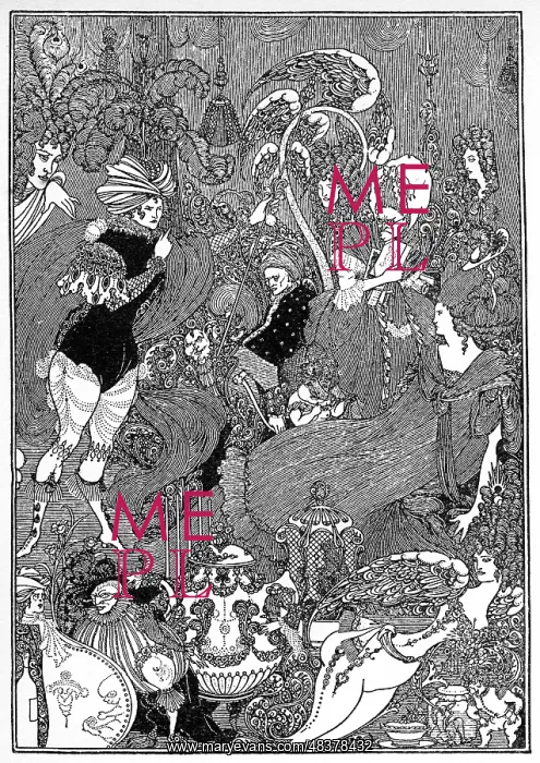 : The Rape of the Lock, Aubrey Beardsley illustration : The Rape of the Lock, Aubrey Beardsley illustration