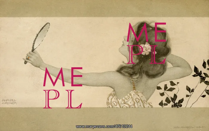 : Raphael Kirchner - Art Nouveau - Reflection in a mirror : Raphael Kirchner - Art Nouveau - Reflection in a mirror