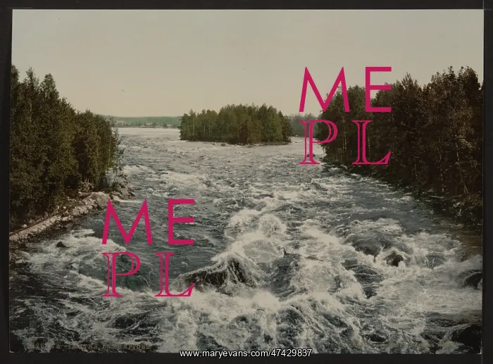 : The rapids toward the pavillion, Imatra, Finland : The rapids toward the pavillion, Imatra, Finland