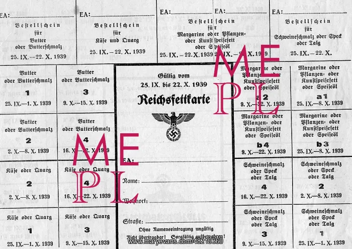 : Ration card for fat : Ration card for fat