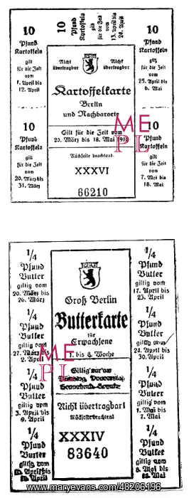 : Ration cards from Berlin, 1916 : Ration cards from Berlin, 1916