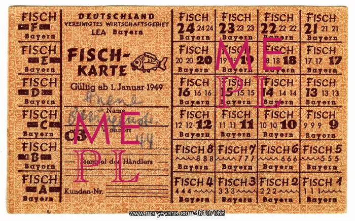 : Ration coupon for fish, 1949 : Ration coupon for fish, 1949