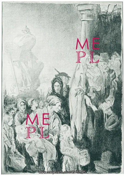 : Rationing. An illustration depicting a crowd of people of all ages : Rationing. An illustration depicting a crowd of people of all ages