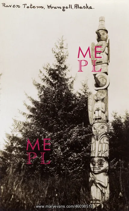 : Raven Totem Pole - Wrangell, Alaska, USA : Raven Totem Pole - Wrangell, Alaska, USA