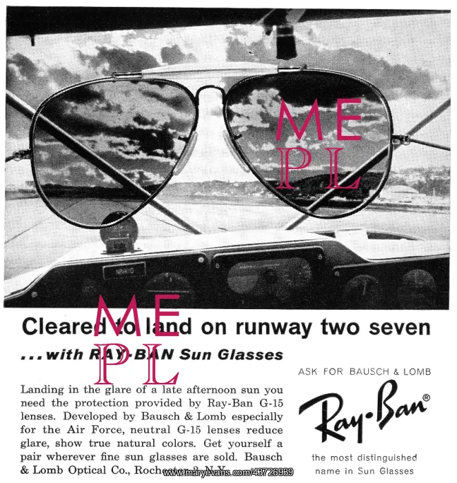 : Ray-Ban Sun Glasses 1960 : Ray-Ban Sun Glasses 1960