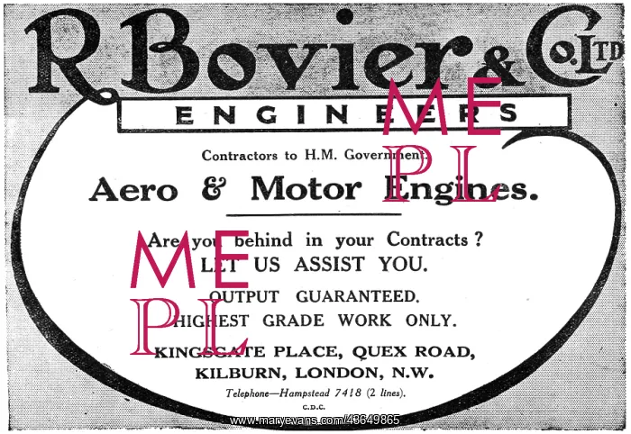  : R.Bovier & Co. Aeronautical Engineers