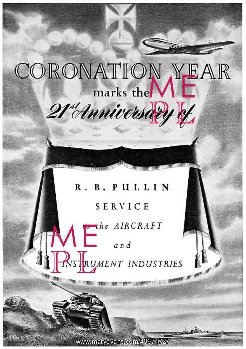 : R.B.Pullin Aircraft Instruments Coronation Message : R.B.Pullin Aircraft Instruments Coronation Message