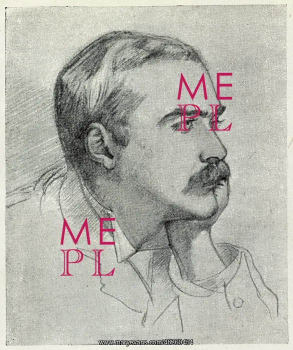: Rdyard Kipling, drawn by Lady Granby - p.247 : Rdyard Kipling, drawn by Lady Granby - p.247