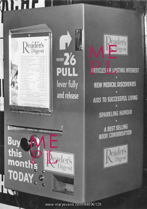 : Reader's Digest vending machine, Exeter station : Reader's Digest vending machine, Exeter station