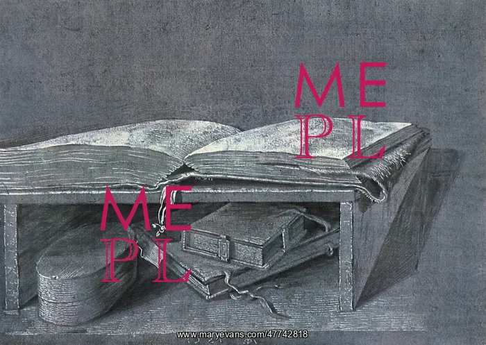  : Reading-Desk with Books, by Durer