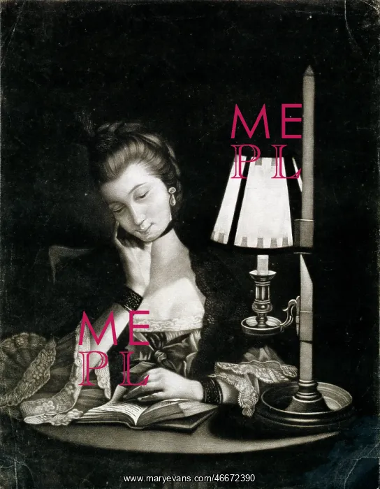 : Reading by a Paper-bell Shade : Reading by a Paper-bell Shade