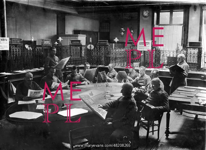 : Reading room for German soldiers, 1917 : Reading room for German soldiers, 1917