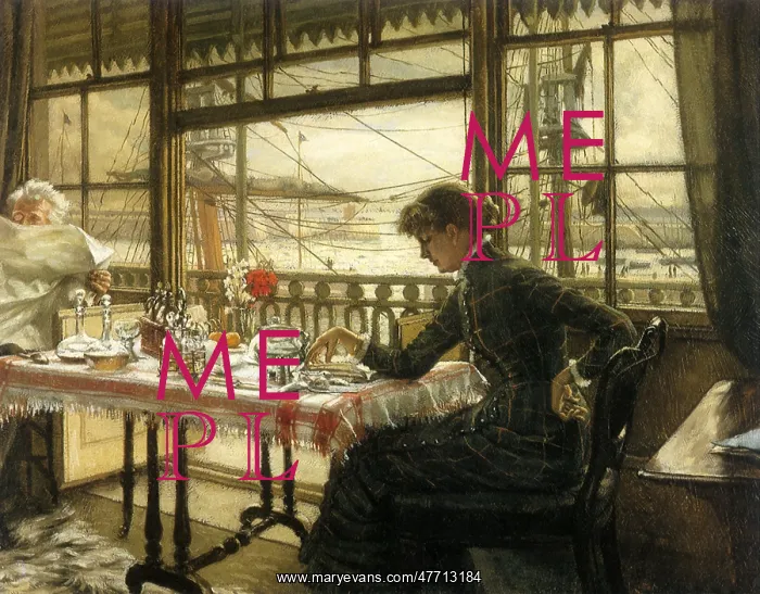 : Reading at the Table, by Tissot : Reading at the Table, by Tissot