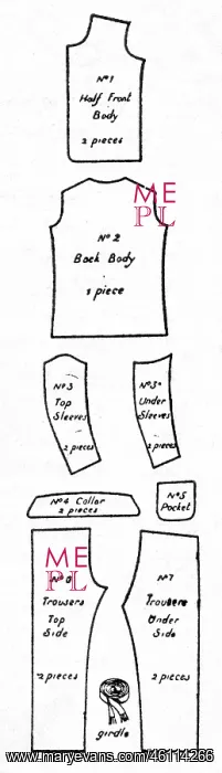 : Ready cut out pyjamas : Ready cut out pyjamas