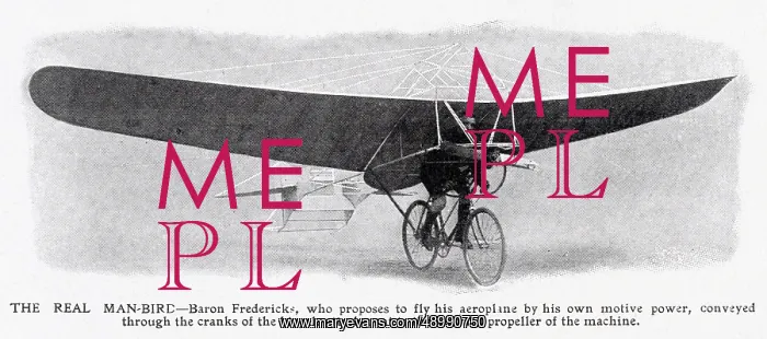 : The real man-bird - Baron Frederick 1910 : The real man-bird - Baron Frederick 1910