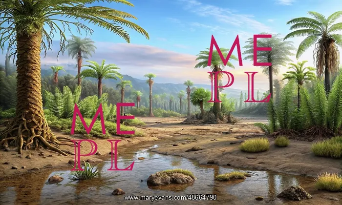 : A realistic landscape from the Triassic period : A realistic landscape from the Triassic period
