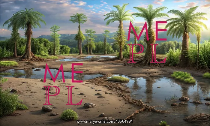 : A realistic landscape from the Triassic period : A realistic landscape from the Triassic period