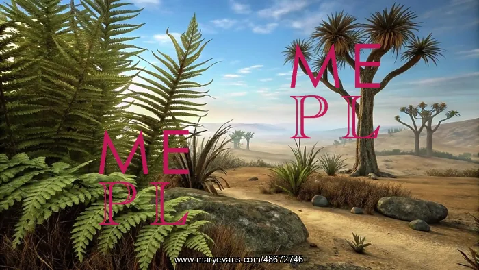 : A realistic landscape from the Triassic period : A realistic landscape from the Triassic period