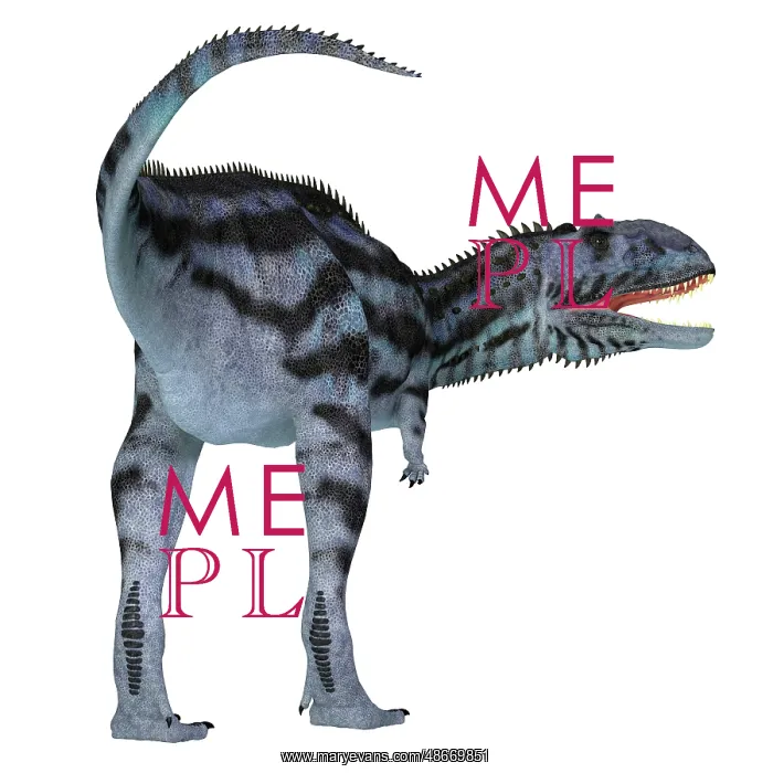 : Rear view of a Majungasaurus dinosaur on white background : Rear view of a Majungasaurus dinosaur on white background