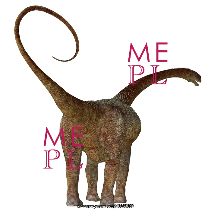 : Rear view of a Malawisaurus dinosaur on white background : Rear view of a Malawisaurus dinosaur on white background